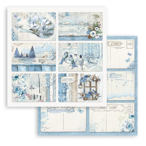 Stamperia Double-Sided Paper Pad 12"X12" 10/Pkg-Blue Land, 10 Designs/1 Each - SBBL47 Stamperia Double-Sided Paper Pad 12"X12" 10/Pkg-Blue Land, 10 Designs/1 Each - SBBL47