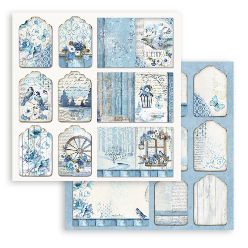 Stamperia Double-Sided Paper Pad 12"X12" 10/Pkg-Blue Land, 10 Designs/1 Each - SBBL47 Stamperia Double-Sided Paper Pad 12"X12" 10/Pkg-Blue Land, 10 Designs/1 Each - SBBL47