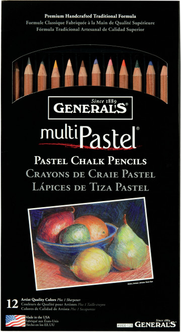 General's MultiPastel Pencils 12/Pkg-Assorted Colors - 4400-12A - 044974441124