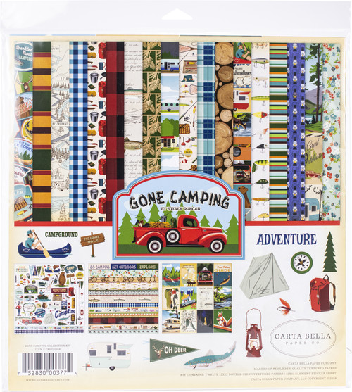 Carta Bella Collection Kit 12"X12"-Gone Camping GC85016 - 752830003774