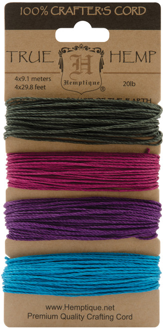 Hemptique Hemp Cord 20lb 120'-Party HC20-SOP - 091037029157