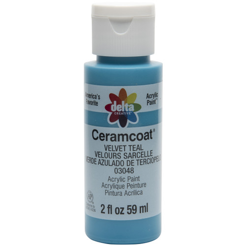 Ceramcoat Acrylic Paint 2oz-Velvet Teal -2000-3048 - 017158304829