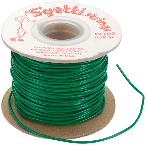 S'getti Strings Plastic Lacing 50yd-Kelly Green SG50-04 - 725879239046