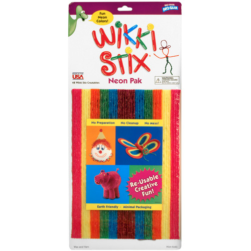 Wikki Stix 8" 48/Pkg-Neon WIK804 - 732204008048