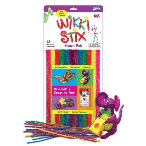 Wikki Stix 8" 48/Pkg-Neon - WIK804