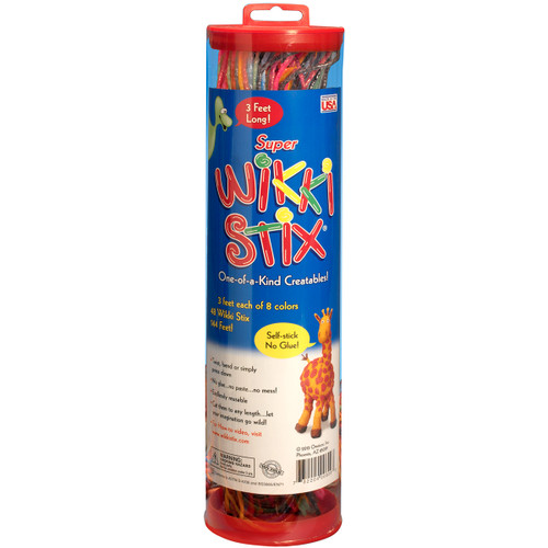 Super Wikki Stix 3' 48/Pkg-Assorted Colors - WIK809 - 732204008093