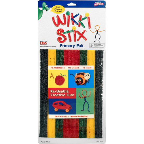 Wikki Stix 8" 48/Pkg-Primary WIK803 - 732204008031