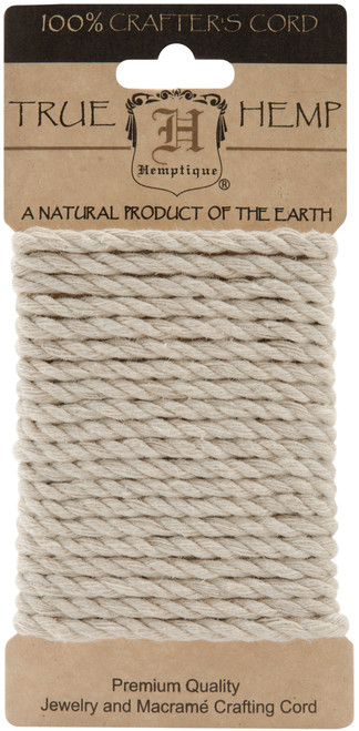 Hemptique Hemp Rope 4mmX9.84'-Natural - HRC4MT - 091037029232