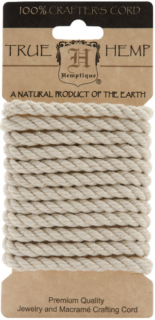 Hemptique Hemp Rope 6mmx6.56'-Natural - HRC6MT - 091037029249