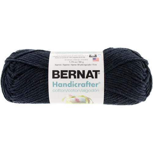 Bernat Handicrafter Cotton Yarn - Solids-Black Licorice - 162101-1040 - 057355393035 Bernat Handicrafter Cotton Yarn - Solids-Black Licorice - 162101-1040 - 057355393035