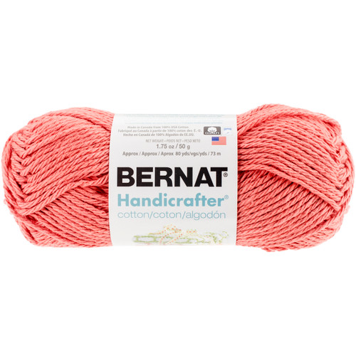 Bernat Handicrafter Cotton Yarn Solids-Tangerine 162101-1699 - 057355393189