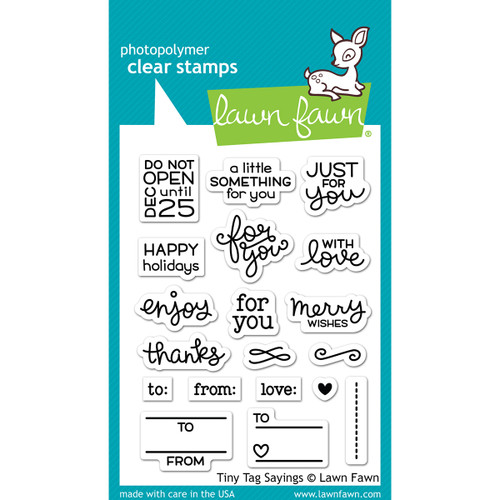 Lawn Fawn Clear Stamps 3"X4"-Tiny Tag Sayings LF1222
