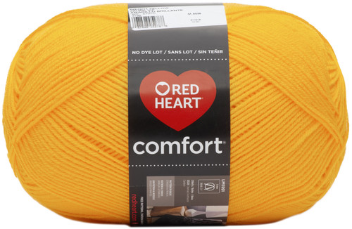 Red Heart Comfort Yarn-Bright Yellow E707D-3182 - 067898052788