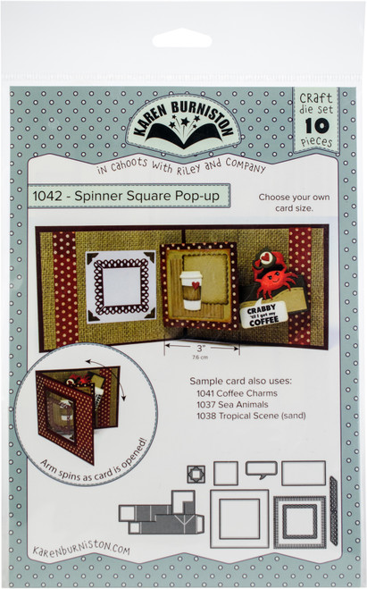 Karen Burniston Dies-Spinner Square Pop-Up - KBR1042 - 084282632562