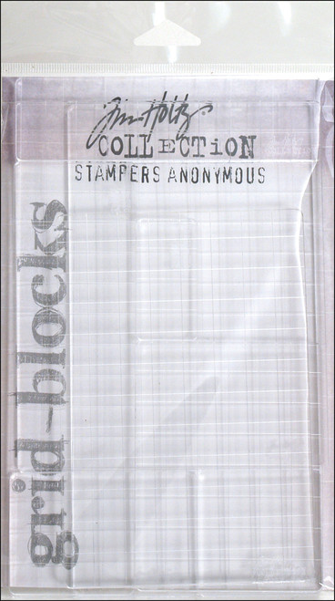 Tim Holtz Acrylic Stamping Grid Blocks 9/PkgGBXL - 736211521736