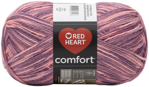 Red Heart Comfort Yarn-Shaded Rose Print - E707D-4001 - 067898051941