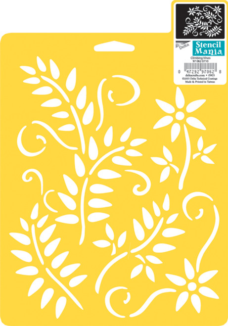 Delta Stencil Mania Stencil 7"X10"-Climbing Vines - SM97-0620 - 047292970628