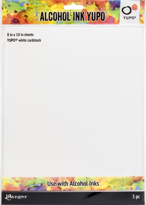 Tim Holtz Alcohol Ink White Yupo Paper 86lb-5/Pkg - TAC63346 - 789541063346