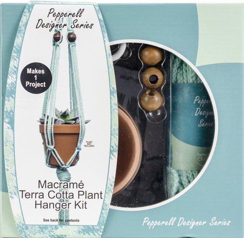 Pepperell Designer Series Macrame Plant Hanger Kit-Mint - PDS02 - 725879791735