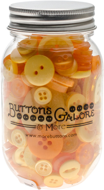 Buttons Galore Button Mason Jars-Sunrise MJ-107 - 840934026499