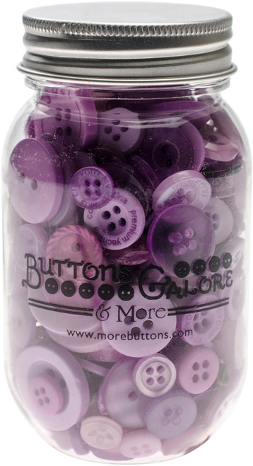 Buttons Galore Button Mason Jars-Sour Grapes - MJ-104 - 840934063166