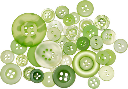 Buttons Galore Button Mason Jars-Greenery - MJ-105 Buttons Galore Button Mason Jars-Greenery - MJ-105