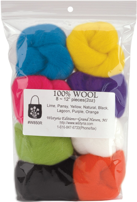 Wistyria Editions Wool Roving 15" .25oz 8/Pkg-Classic - WR-850 - 893812001583