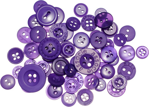 Buttons Galore Button Mason Jars-Ultra Violet - MJ-120