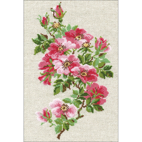 RIOLIS Counted Cross Stitch Kit 8.25"X11.75"-May Wild Rose (15 Count) - R809