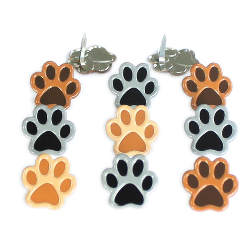 Eyelet Outlet Shape Brads 12/Pkg-Paws - QBRD2-78A