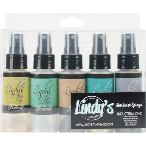 Lindy's Stamp Gang Starburst Sprays 2oz 5/Pkg-Industrial Chic - SS-SET-4 - 818495015535