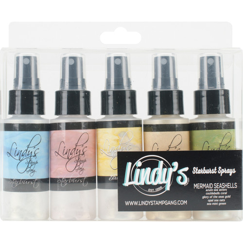 Lindy's Stamp Gang Starburst Sprays 2oz 5/Pkg-Mermaid Sea Shells - SS-SET-7 - 818495011896