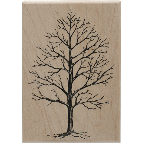Judikins Rubber Stamp 4"X2.75"-Winter Tree - J2342H - 760164023429