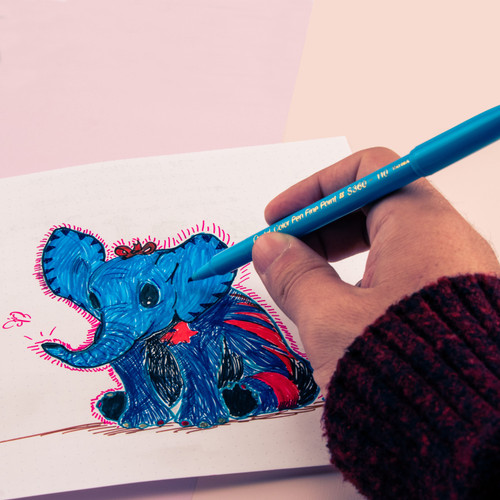 Pentel Arts Color Pen Fine Point Color Markers 18/Pkg-Assorted Colors - S360-18 Pentel Arts Color Pen Fine Point Color Markers 18/Pkg-Assorted Colors - S360-18