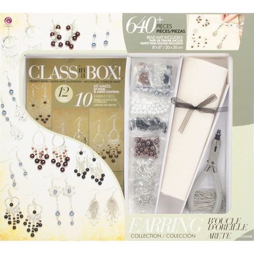 CousinDIY Jewelry Basics Class In A Box Kit-Silver Tone Earrings - A50026NH-008 - 016321040793