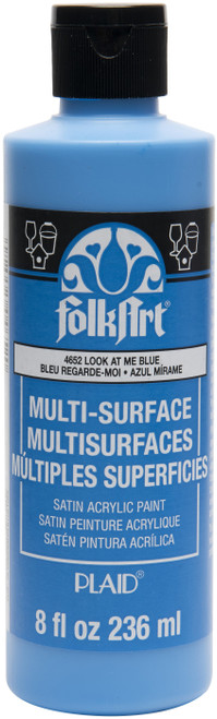 FolkArt Multi-Surface Acrylic Paint 8oz-Look At Me Blue - FAMS8OZ2-4652 - 028995046520