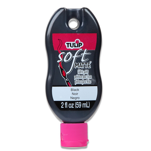 Tulip Soft Matte Fabric Paint 2oz-Black - 309-88 - 017754309884