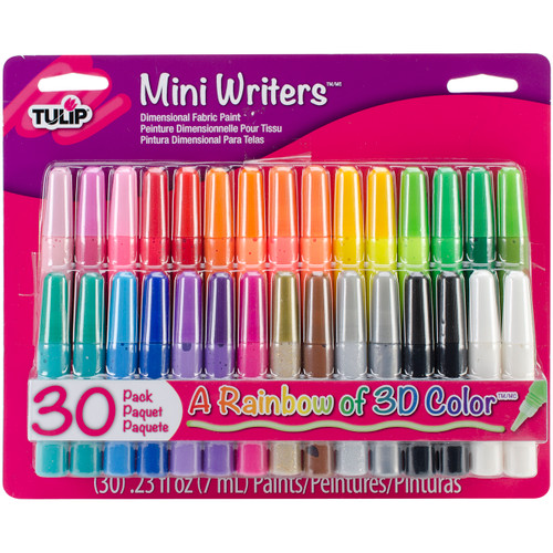 Tulip Dimensional Fabric Paint Set .23oz 30/Pkg-Rainbow - 32443 - 017754324436