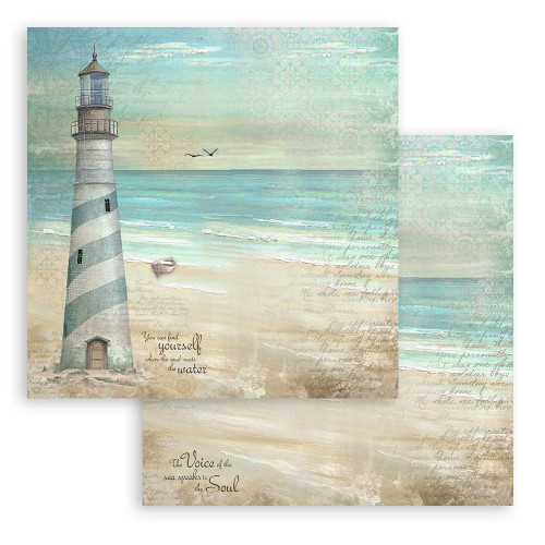 Stamperia Double-Sided Paper Pad 12"X12" 10/Pkg-Sea Land, 10 Designs/1 Each - SBBL37 Stamperia Double-Sided Paper Pad 12"X12" 10/Pkg-Sea Land, 10 Designs/1 Each - SBBL37