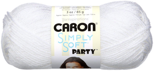 Caron Simply Soft Party Yarn-Snow Sparkle - H97PAR-1 - 035613140010
