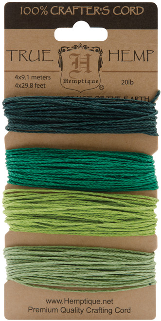 Hemptique Hemp Cord 20lb 120'-Emerald - HC20-SOE - 091037029119
