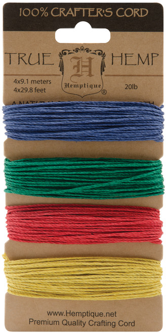 Hemptique Hemp Cord 20lb 120'-Topaz - HC20-SOT - 091037029089
