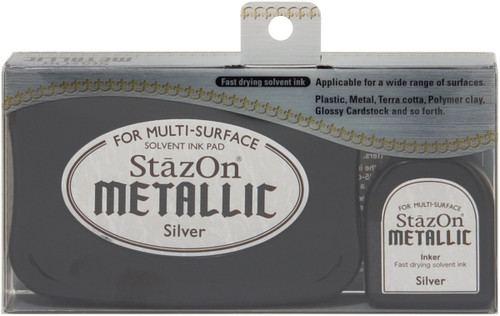 StazOn Metallic Solvent Ink Kit-Silver SZMT-192 - 712353151925