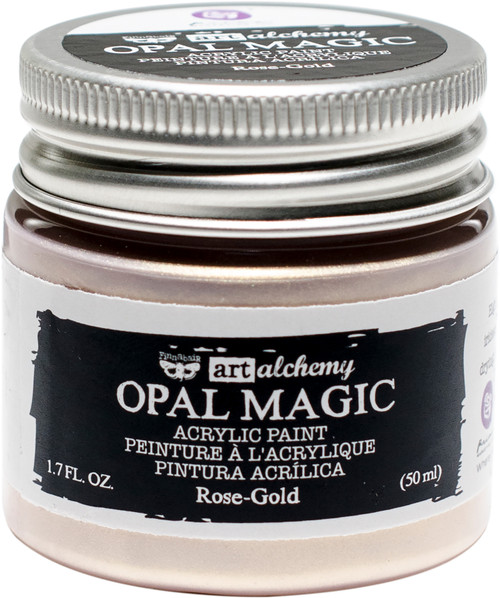 Finnabair Art Alchemy Opal Magic Acrylic Paint 1.7 Fl Oz-Opal Magic Rose/Gold AAOM-63620 - 655350963620