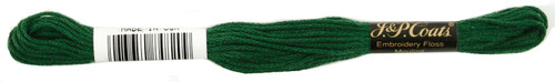 24 Pack Coats & Clark 6-Strand Embroidery Floss 8.75yd-Pistachio Green Very Dark C11-6246 - 073650848209