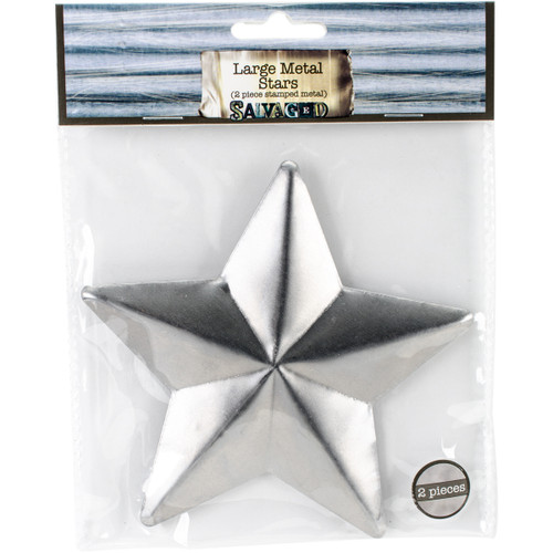 BCI Crafts Salvaged Large Metal Stars 2/Pkg-5"X5" TSTAR2 - 750810250651