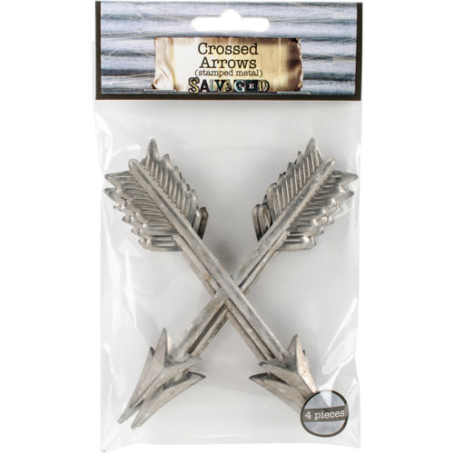 BCI Crafts Salvaged Metal Crossed Arrows 4/PkgTARROW - 750810250637
