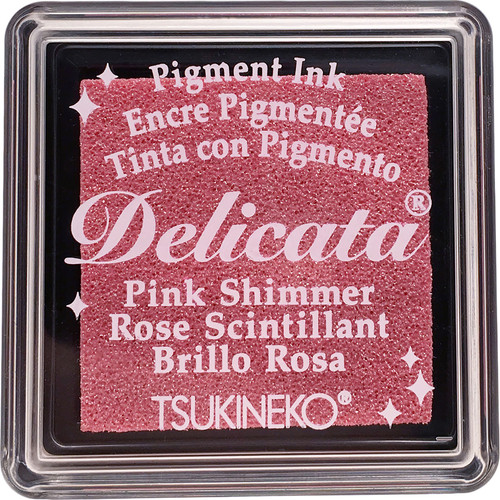 Delicata Small Pigment Ink Pad-Pink Shimmer DESML333 - 712353823334
