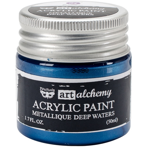 Finnabair Art Alchemy Acrylic Paint 1.7 Fluid Ounces-Metallique Deep Waters AAAP-63118 - 655350963118