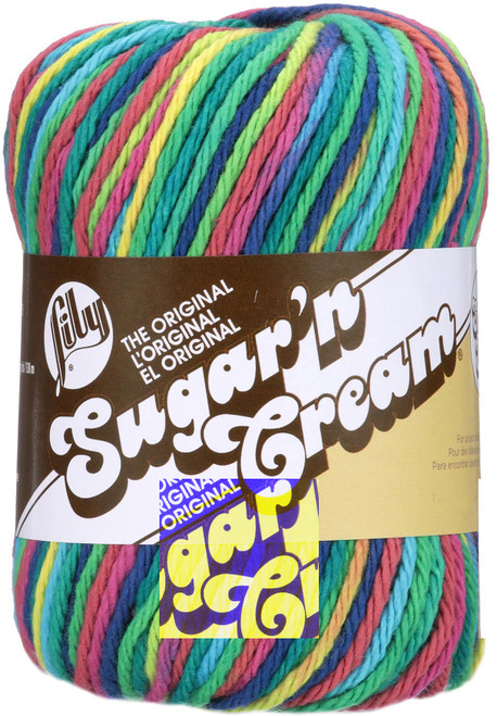 Lily Sugar'n Cream Yarn Ombres Super Size-Psychedelic 102019-19600 - 057355340374